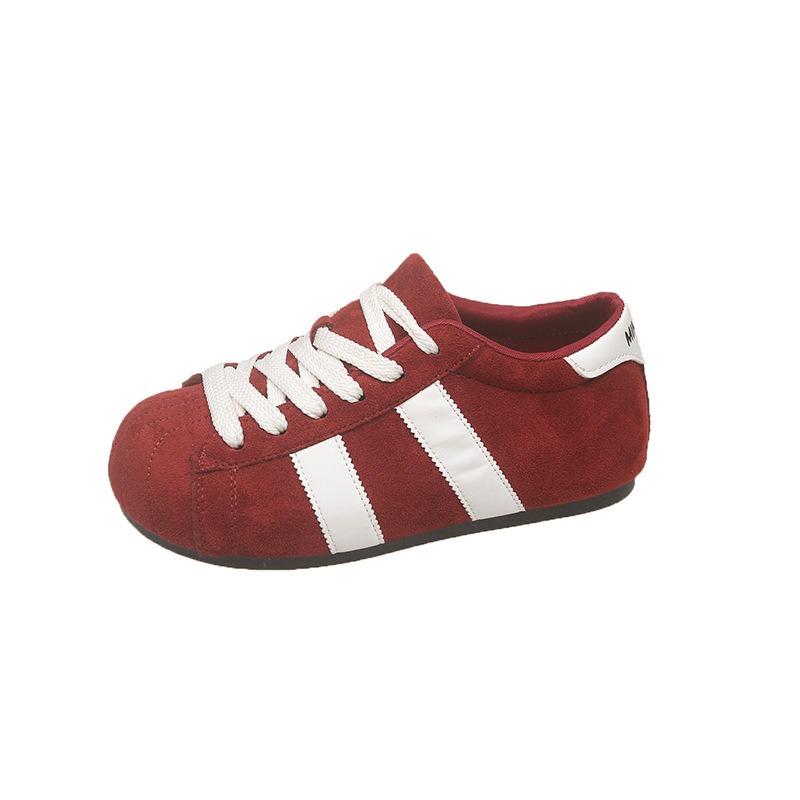 Ugly cute women's autumn new retro color matching board shoes versatile casual