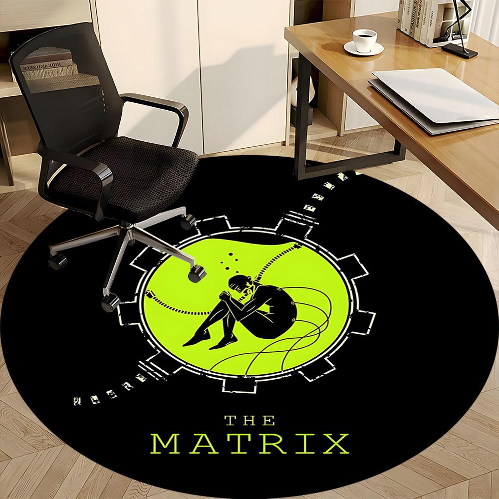 1pc THE Matrix Office Round Area Rug, Under Office Chairs Bedroom Living Room Home Decor, Room Deco, Available In Various Sizes
