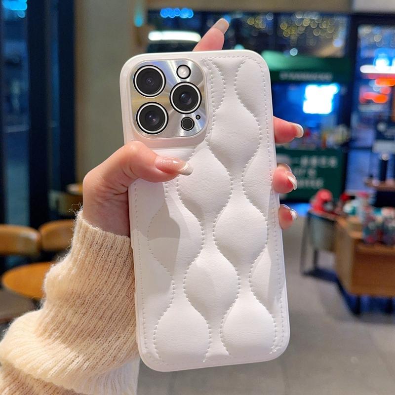 For iPhone 16 Pro Case Creative Chic Gourd Texture Leather+TPU Phone Cover