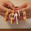 Geometric Rhinestone Inlaid Gold-Plated Titanium Bracelet - Stylish, Light Luxury, Versatile Design