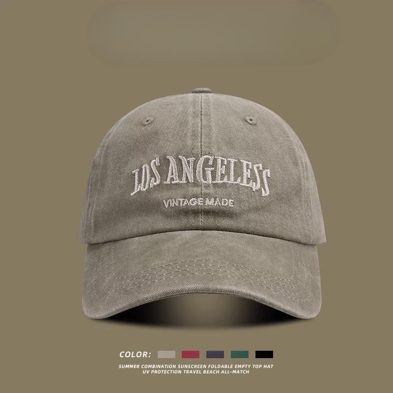 Spring and Summer Washing Couple Versatile Simple Casual Baseball Cap Men Retro American Face Showing Small Baseball Hat Women