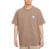 Sportswear Comfortable Fashion Versatile Simple Solid Color Letter Short Sleeve T-Shirt Men Tops Mink-Brown IF0621214