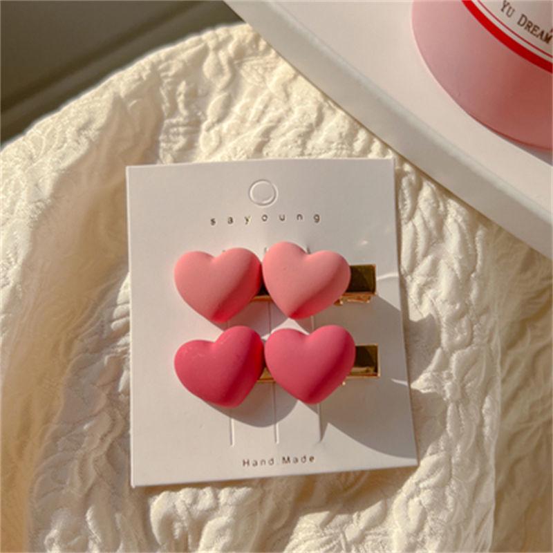 Clips de păr roz pentru fetițe dulci - Clips lateral BB drăguț tip cioc de rață pentru breton