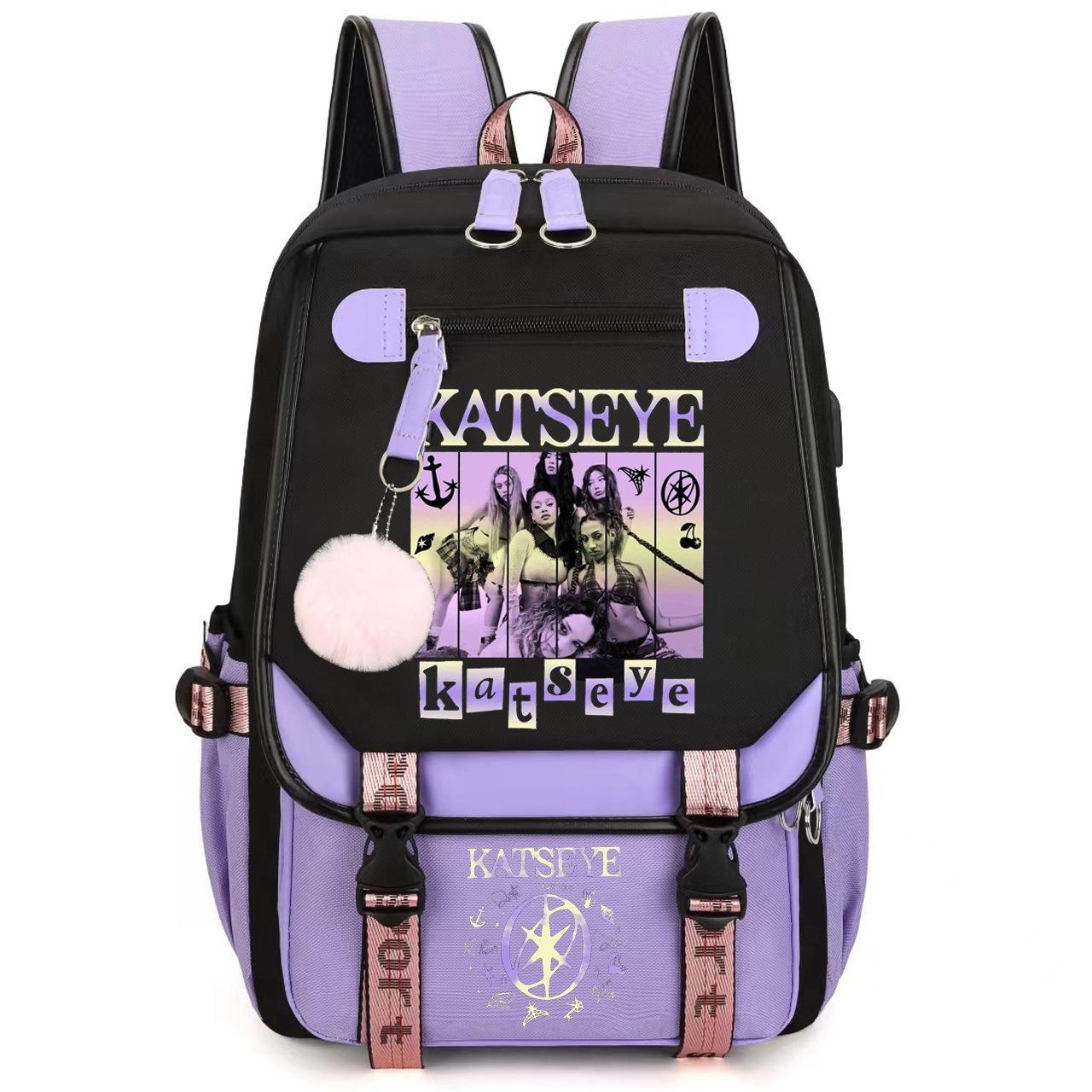 Katseyemusic Girl Group Print Primary And Secondary School Students School Bag Backpack 1219