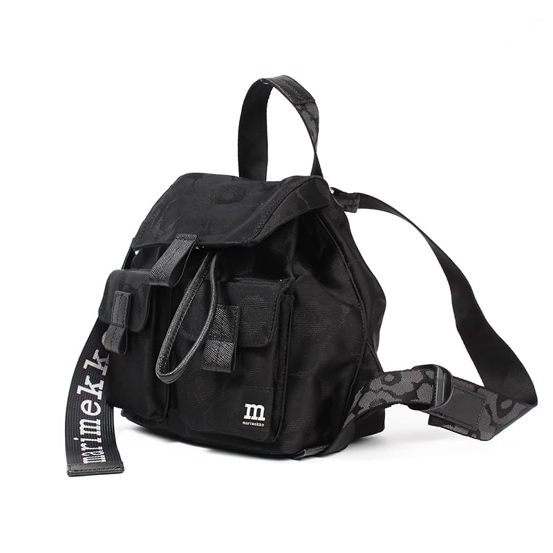 

[Marimekko] backpack backpack everything Unikko mini bag floral pattern black ladies 092230 999 EVERYTHING BACKPACK S UNIKKO BLACK logo [product]