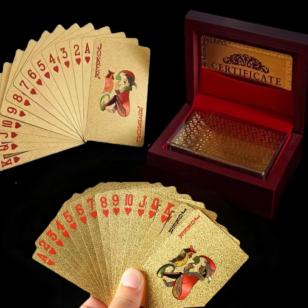 Gold Waterproof Playing Cards - Poker Deck for Parties and Games