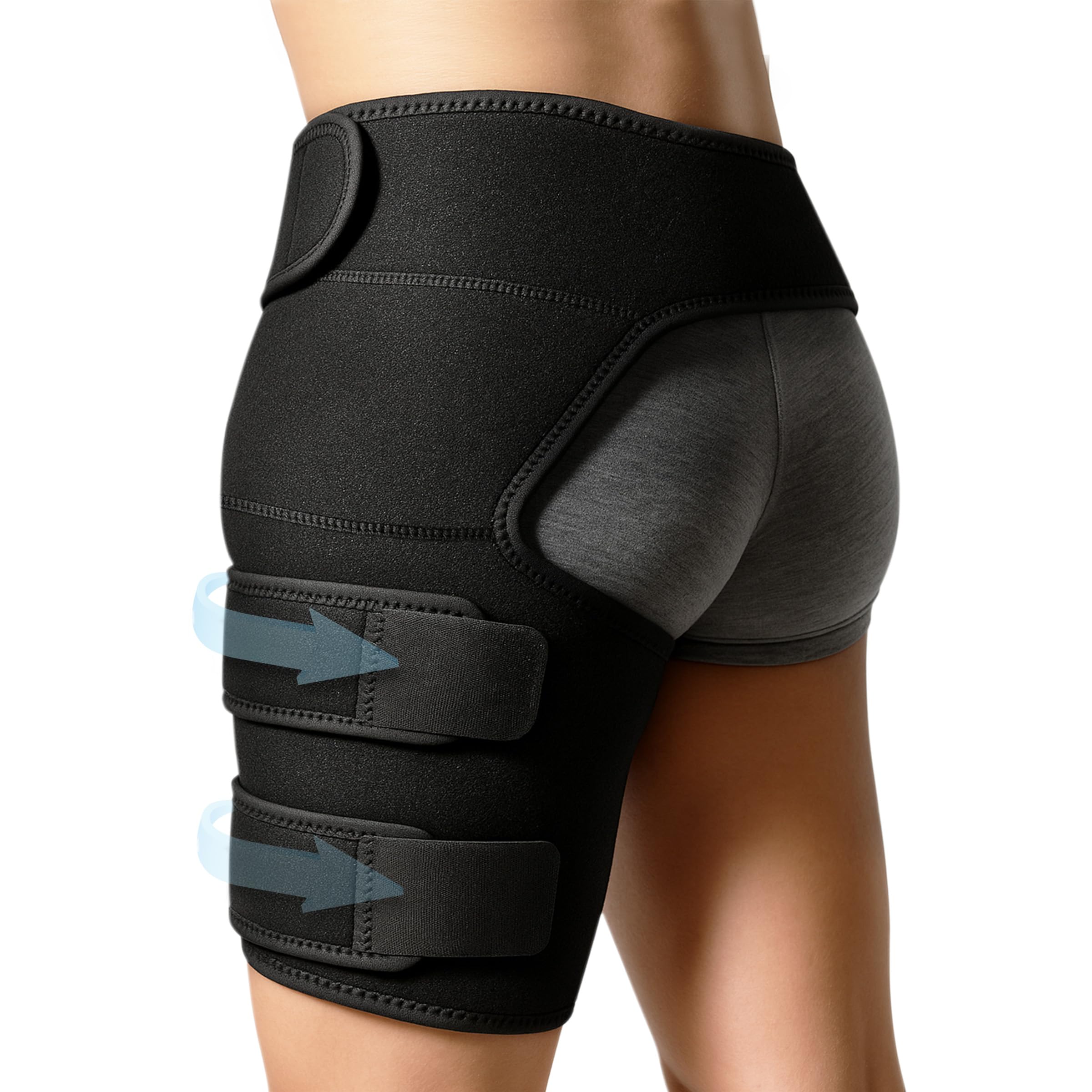 

Артрит Бедро Надежная Унисекс Компрессионная Поддерживающая Повязка на Бедро Д-р. [Разработано врачом] Поддержка, Посадка, Дышащий, Нескользящий, [L/XL, Черный]