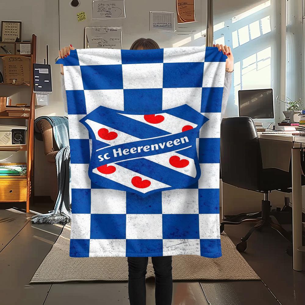 

SC Heerenveen Print FlAannel Blanket, High quality Comfortable for All Seasons, Home Decor, Warmth and Comfort 80cm x 120cm