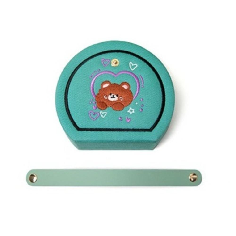 Embroidered Jewelry Storage Box Earrings Gift Packaging Box Travel Portable Handbag  for Lover