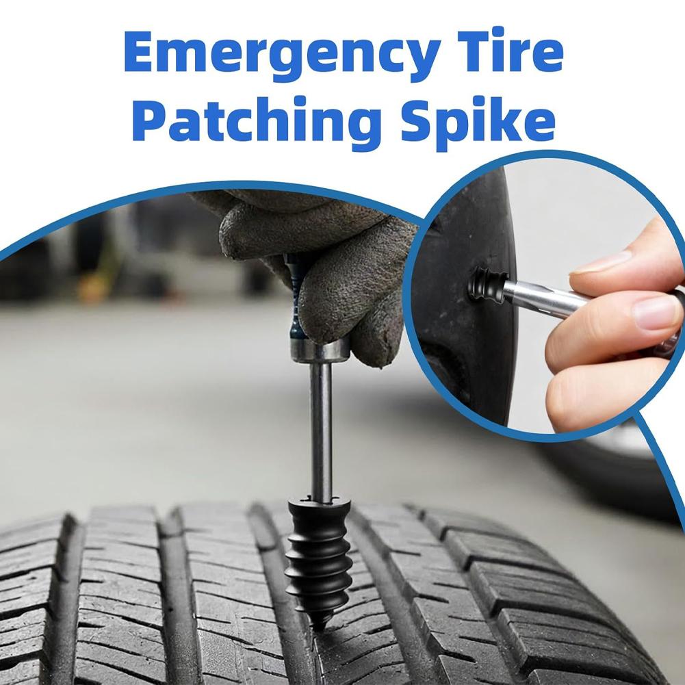 Tubeless Tire Patch Tire Repair Screws Puncture Set for Car Motorcycle, Vacuum Tubeless Tyre Rubber Nail Repair Tools Kit