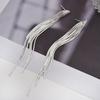 SUMENG 2024 New Gold Color Silver  Long Hanging Earrings Metal Tassel Ethnic Drop  for Women Fashion Jewelry Gifts