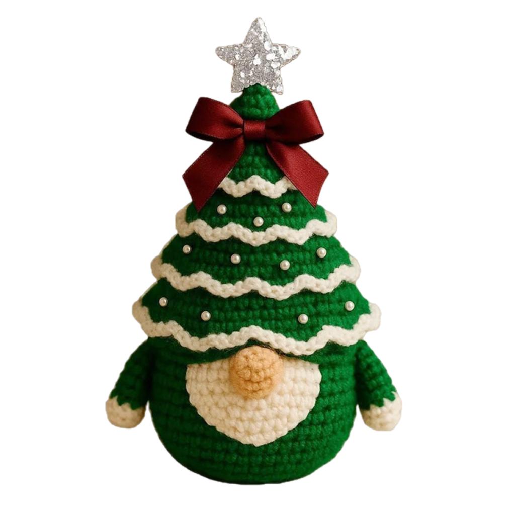 Christmas Crochet Kit DIY Crochet Knitting Material Kit DIY Craft Knitting Christmas Tree Gnome Kit Gnomes Holiday Craft Kits