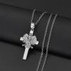 Anniyo Poland Eagle and Cross Pendant Necklaces for Women Girls,Polska Poles Jewelry #381016