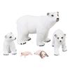 5 Stück Simulations-Tiermodell Simulation Eisbär Wachstumsornament Kinder Kognitiver Wachstumszyklus A