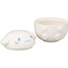 Sanrio "Round Cinnamoroll" 3D Bowl with Lid, Approx. 400ml, Approx. 13 x 13cm, Character Tableware, Goods, White, san4556-2