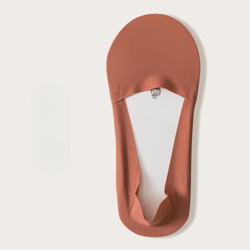 Meias Femininas Finas de Seda Gelo de Boca Baixa Invisíveis de Silicone Antiderrapante para Calcanhar para Primavera e Verão