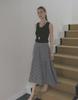 Raphael Sorob Check Shirred Skirt