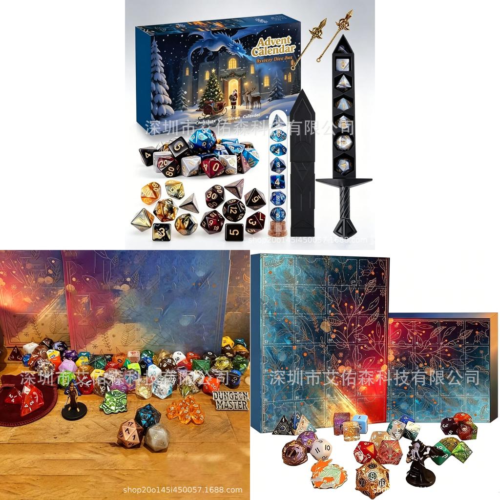 Dungeons And Dragons Dice Vacation Advent Calendar With Mystery Polyhedral Dice For Collectors And Giftgiving