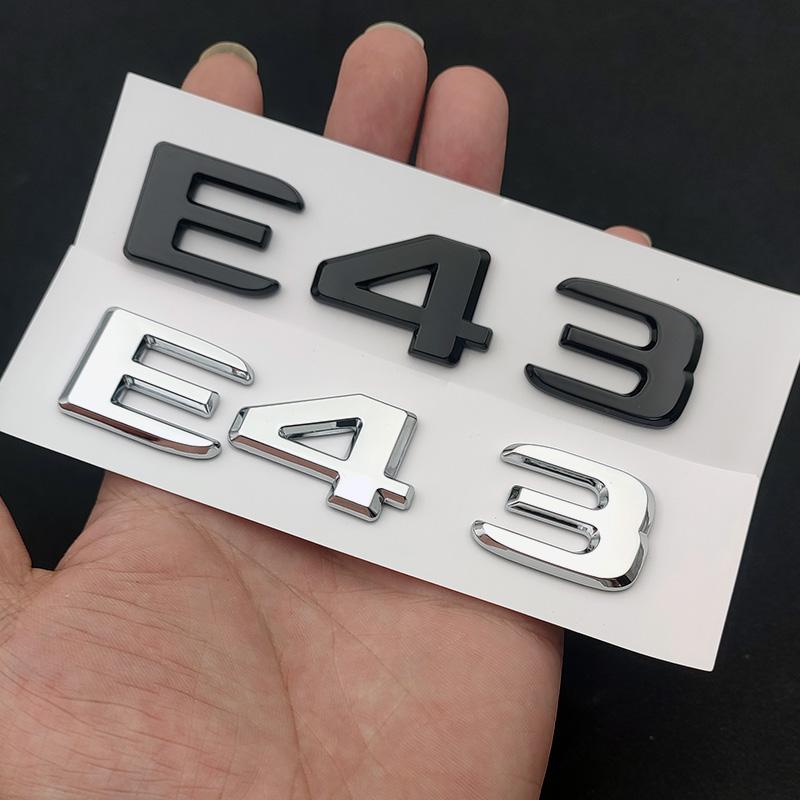 3D ABS Car Badge BITURBO 4MATIC Emblem Rear Trunk Letters Logo For C43 W205 W204 E43 W213 W212 GLE43 X253 GLC43 W167 Accessories
