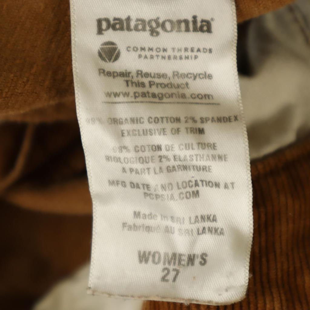 Patagonia מכנסי קורדרוי לחוץ 27 חום 550551FA13 נשים משומש