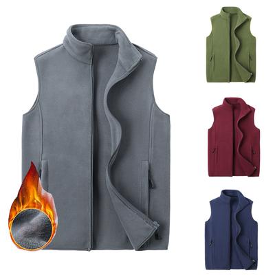 Large Size 8xl Autumn And Winter Fashion Solid Color Vest Men's Large Size Sleeveless Jacket Men's Vest Loose Casual Sports Coat