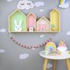 Wooden Creative Storage Rack Children'S Room Bedroom Wall Decoration Storage Rack Wall Shelf For Home Office Decorative Storage