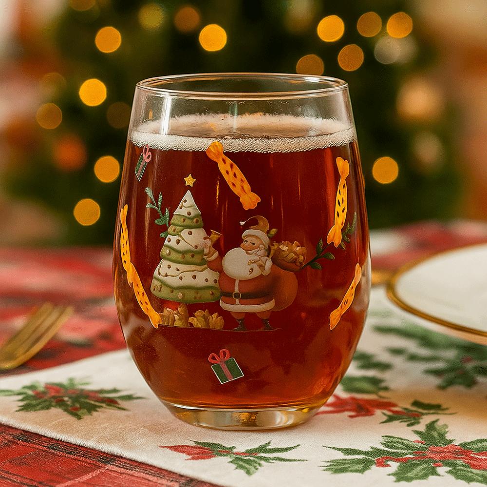 Transparent Red Wine Glass Hand Painted Wine Cups Household Crystal Cups Family Dinner