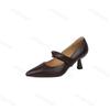 Mode Damen Schuhe 2025 Sommer Neu Rutschfest Elegant Mittelhoch Absatz Party Damen High Heels Spitze Zehenpartie Hochzeit Damen Pumps