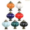 K1AE 6Pcs Ceramic Cabinet Knob Drawer Pulls Pumpkin Furniture Decorative Handle for Kitchen Cupboard Wardrobe Enduring