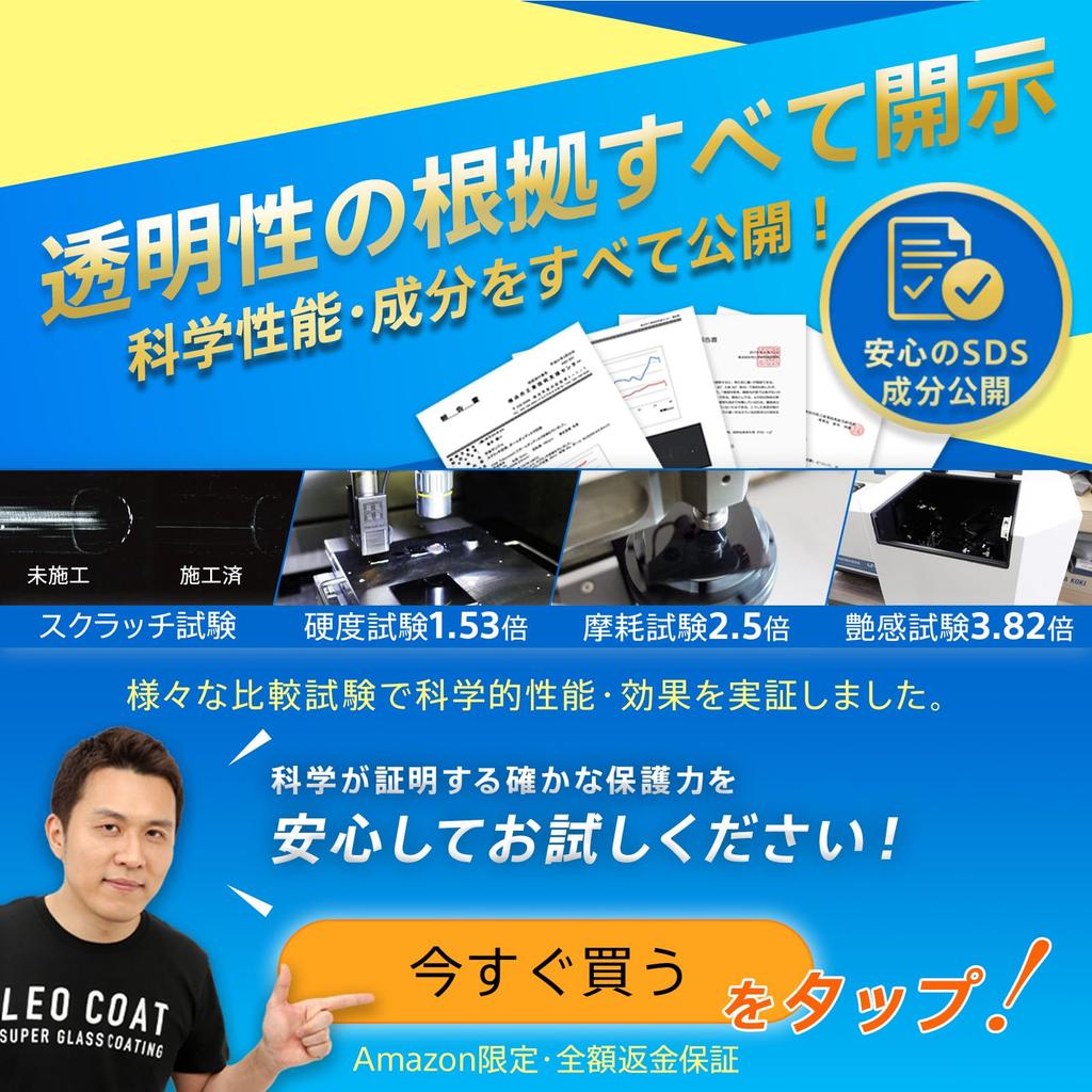 LEO COAT Car Glass , Made In Japan, Leocoat, Glass Agent, Polymer