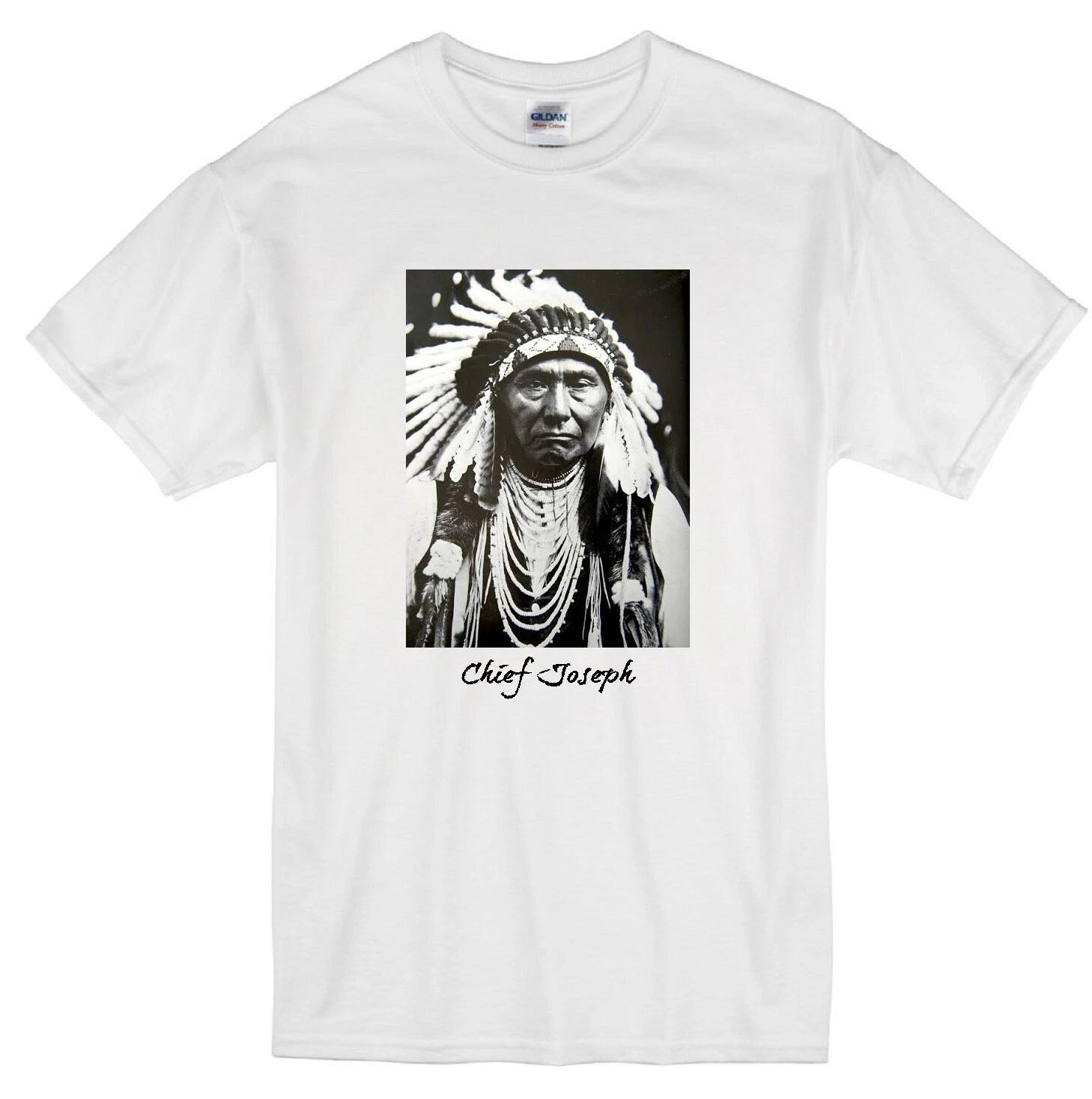 

CHIEF JOSEPH NEZ PERCE WAL-LAM-WAT-KAIN NATIVE AMERICAN INDIAN WHITE T-shirt M