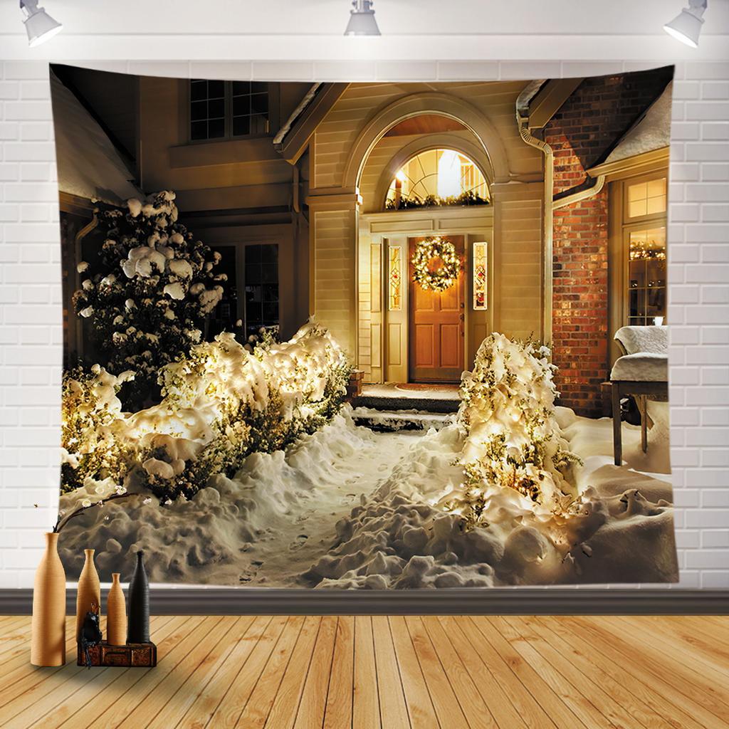 Wesołych Świąt gobelin dekoracyjny do domu na choinkę bożonarodzeniowa dekoracja ścienna salonu tkanina w tle