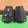 Mercedes Silicone Car Key Cover: Compatible with C200, E280, S320, S350, E300L, W220; Honeycomb Patterned Protective Case.