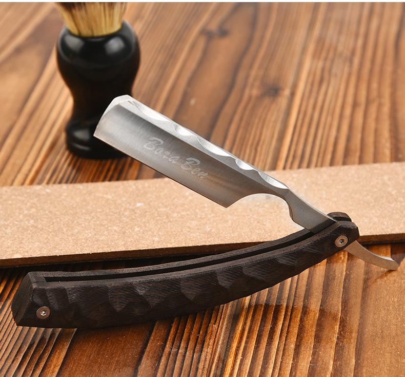 Ebony Wavy Manual Razor for Face, Head, Hair, and Eyebrow Shaving