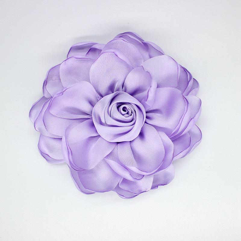 

Korean Style Satin Rose Silk Brooch & Hair Clip Accessory Flat
