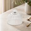 Ribbed Glass Cloche Fluted Dome Clear Cake Safeguarding for