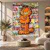 Dekorativt vevd bilde, Veggkunst med Garfield-trykk, Lett veggheng for soveromsbakgrunn