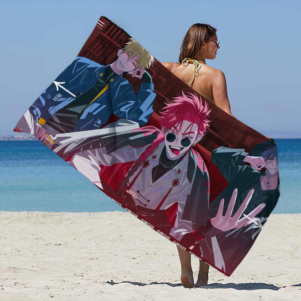 TV Link Click Anime Cool Cartoon Towel Beach Towel Oversized Quick Dry Towel Absorbent Soft Swim BeachTowels for Men Women