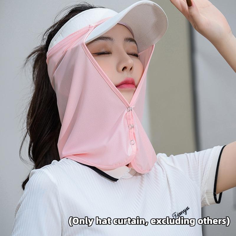 Summer Outdoor Sunshade Hat Curtain, Uv Resistant Sunshade Cloak, Safety Helmet, Baseball Cap, Sunshade Curtain