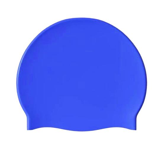 

Adults Silicone Swim Cap Water Resistant Non-slip Elastic Long Short Hair Swimming Hat Solid Color Universal Men Women Swimming Pool Cap темно-синього кольору