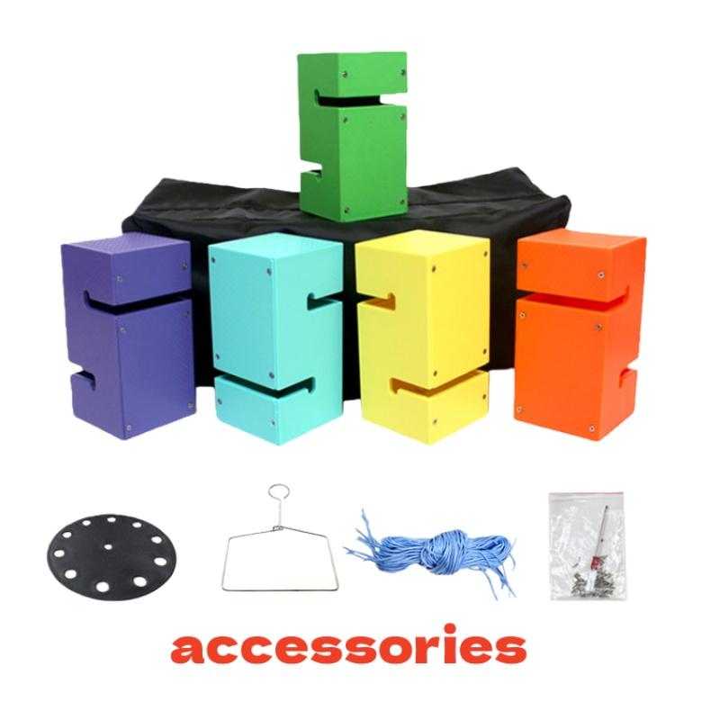 5Pcs Outdoor Sport Teamwork Game Props Toy Children Cooperate To Build Tower Kindergarten Sensory Equipment Kids Sports Toys