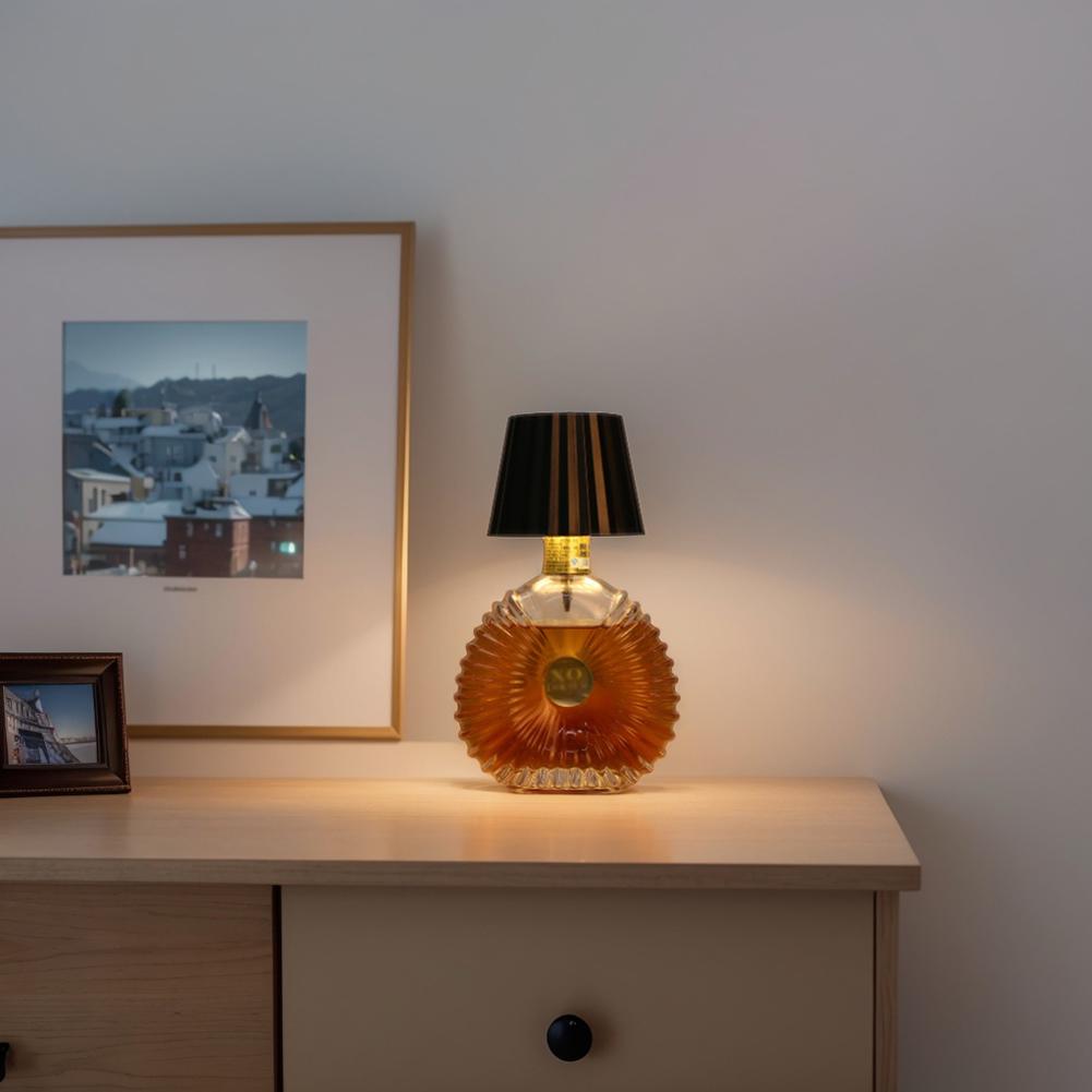 Wireless Bottle Lamp 3 Color + RGB LED Table Lamp Touch-Control Wine Bottle Light Decorative Night Light Dining Table Lighting