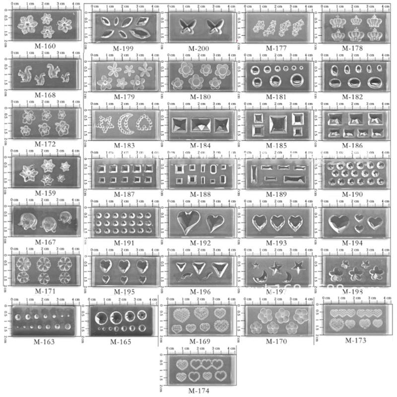 36 шт. Листья Цветок Силиконовые Формы для Нейл-арта для DIY Украшения Ногтей Инструменты Шаблоны для Лепки Нейл-арта Инструмент для Маникюра