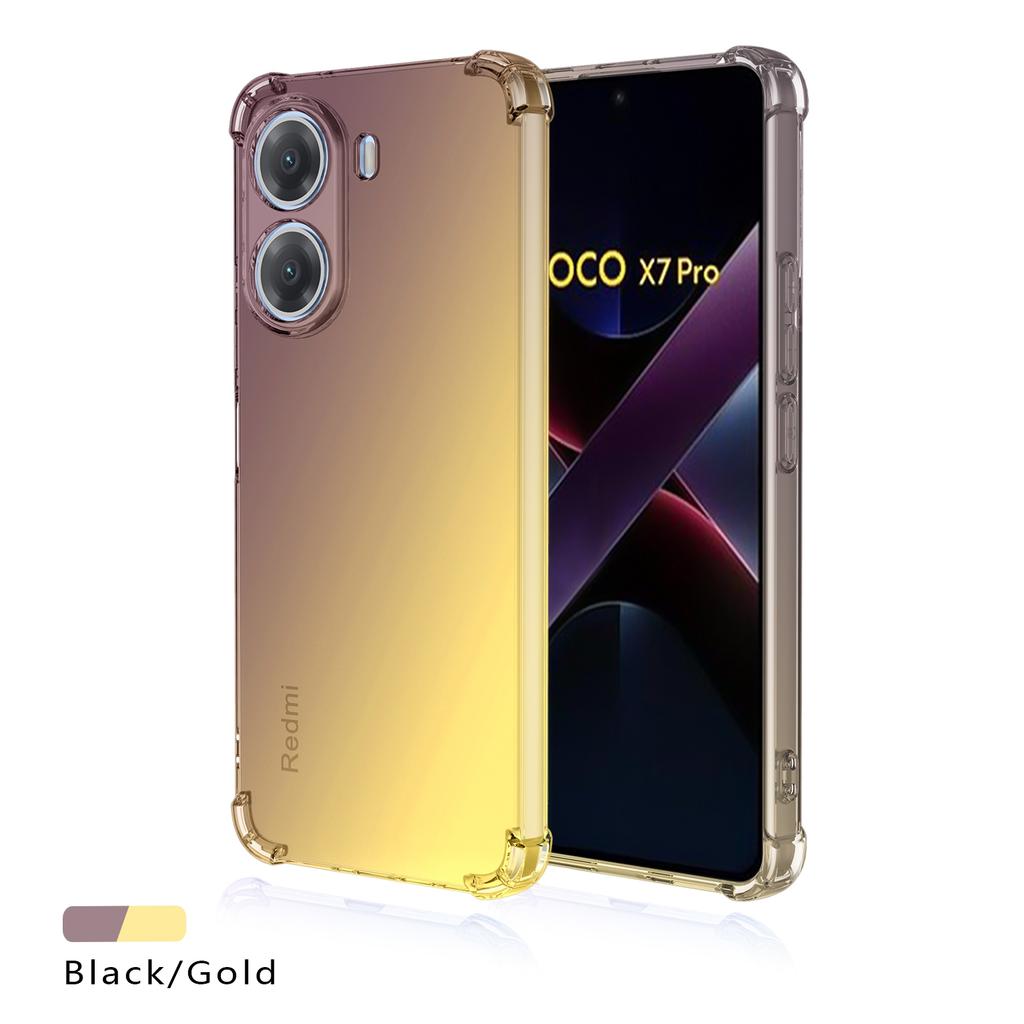 Four-corners Shockproof Gradient TPU Case for Xiaomi Poco X8 Pro Max Protective Clear Cover Fundas Coque Capa