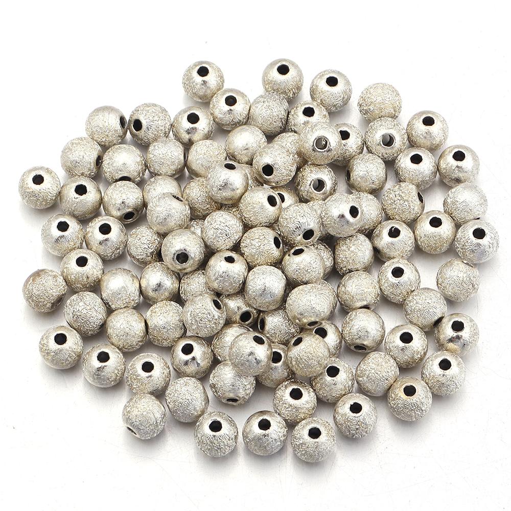 100pcs/lot Plating Wrinkle Acrylic Beads Colorful Round Loose Beads For Jewelry Making DIY Necklace Bracelet Accessories