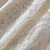 High Quality Runway Design Embroidered Beaded Round-Neck Wedding Dress for Women Summer Lace Crochet Slim Pleated Dress