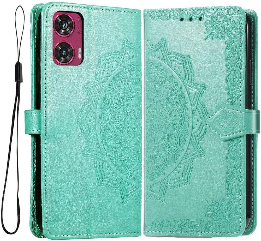 Motorola Edge 50 Fusion 5G Flip Case, Mandala, Green