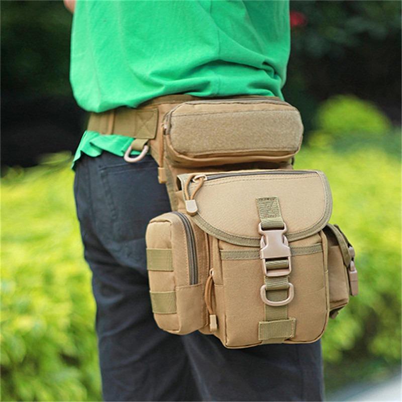 Herren Taktische Drop-Leg-Tasche Multifunktionale Hüfttasche Verstellbarer Oberschenkelgurt Wandern Sport Radfahren Wasserdichte Nylon Campingtasche