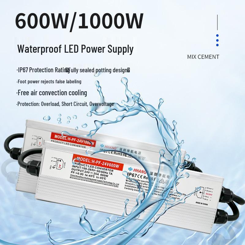 Waterproof Constant Voltage Power Supply with PFC 0.98, AC90-265V Outdoor Use