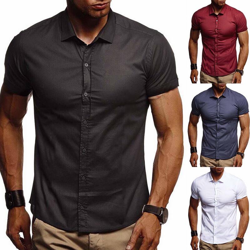 Short Sleeve Stretch Casual Shirt 